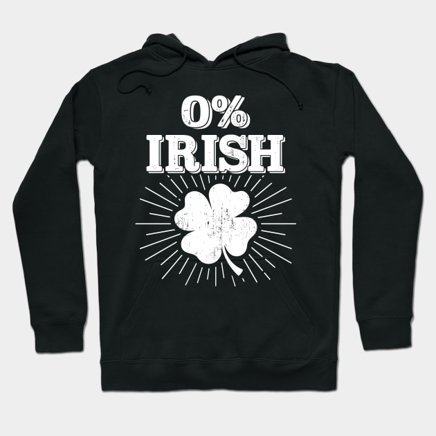 O% Irish with shamrock for funny St Patricks day costume Hoodie by Designzz